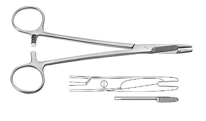 OLSEN-HEGAR Голкотримач; прямий; із зубчиками; з ножицями; 17,0см. Tontarra Medizintechnik GmbH